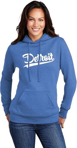 كنزة بغطاء للرأس من Go All Out City Of Detroit Michigan Script للرجال والنساء والشباب in Kuwait