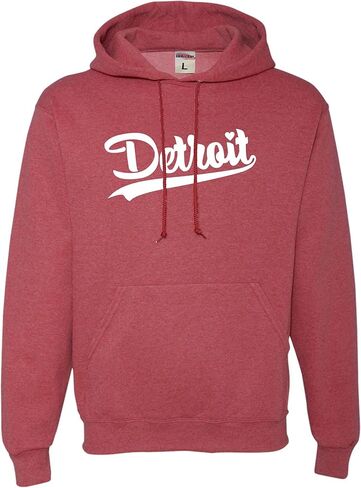 كنزة بغطاء للرأس من Go All Out City Of Detroit Michigan Script للرجال والنساء والشباب in Kuwait