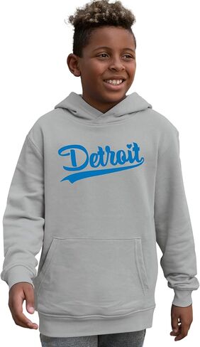كنزة بغطاء للرأس من Go All Out City Of Detroit Michigan Script للرجال والنساء والشباب in Kuwait
