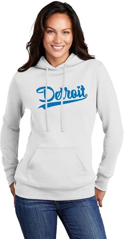 كنزة بغطاء للرأس من Go All Out City Of Detroit Michigan Script للرجال والنساء والشباب in Kuwait