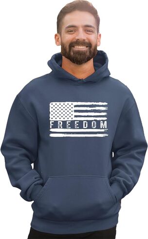 كنزة بقلنسوة بشعار Go All Out Flag Freedom USA والولايات المتحدة الأمريكية Pride للرجال والنساء والشباب in Kuwait