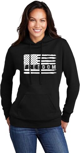 كنزة بقلنسوة بشعار Go All Out Flag Freedom USA والولايات المتحدة الأمريكية Pride للرجال والنساء والشباب in Kuwait
