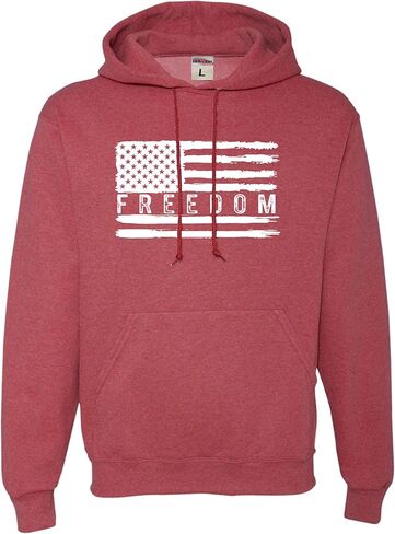 كنزة بقلنسوة بشعار Go All Out Flag Freedom USA والولايات المتحدة الأمريكية Pride للرجال والنساء والشباب in Kuwait