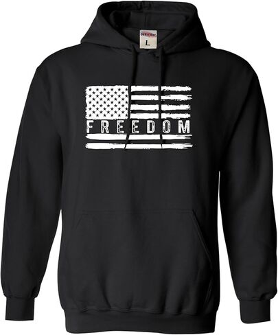 كنزة بقلنسوة بشعار Go All Out Flag Freedom USA والولايات المتحدة الأمريكية Pride للرجال والنساء والشباب in Kuwait