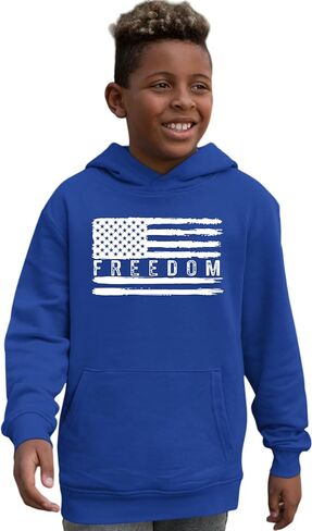 كنزة بقلنسوة بشعار Go All Out Flag Freedom USA والولايات المتحدة الأمريكية Pride للرجال والنساء والشباب in Kuwait
