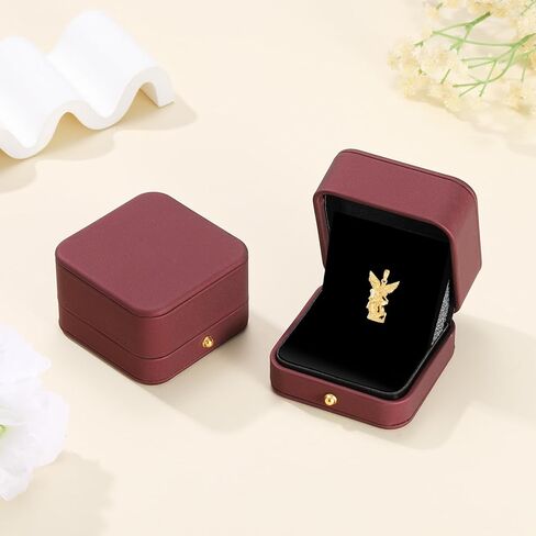 14K Real Gold Patron Saint Pendant Necklace Solid Yellow Gold Jewelry Religious Gifts for Women Men in Saudi Arabia