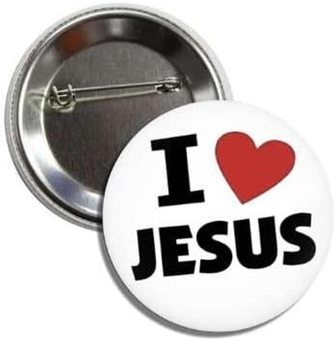 I Love Jesus 2.25 Inch Button Badge Pinback in Saudi Arabia