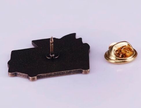 Green Dumpster Fire Soft Enamel Pin in Kuwait