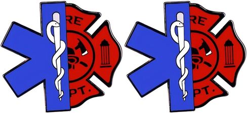2 دبابيس EMT من Star of Life، دبوس مسعف لرجال الإطفاء، ملحقات قبعة حقيبة الظهر in Saudi Arabia