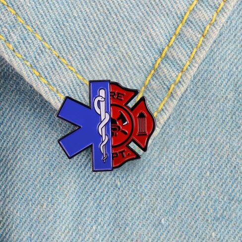 2 دبابيس EMT من Star of Life، دبوس مسعف لرجال الإطفاء، ملحقات قبعة حقيبة الظهر in Saudi Arabia