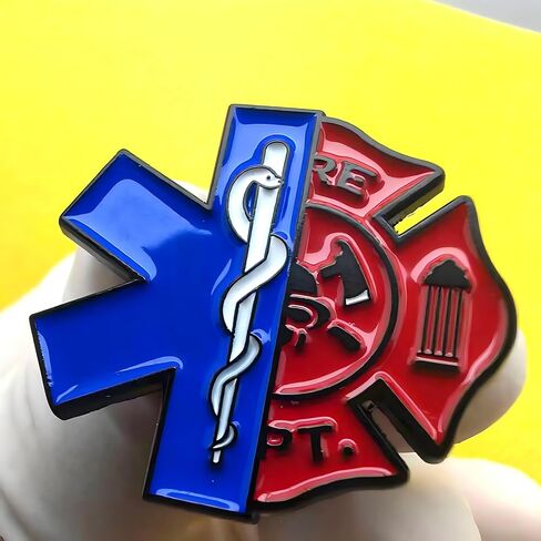 2 دبابيس EMT من Star of Life، دبوس مسعف لرجال الإطفاء، ملحقات قبعة حقيبة الظهر in Saudi Arabia