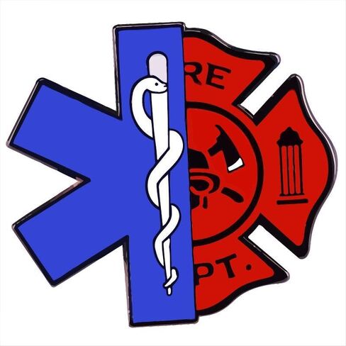 2 دبابيس EMT من Star of Life، دبوس مسعف لرجال الإطفاء، ملحقات قبعة حقيبة الظهر in Saudi Arabia