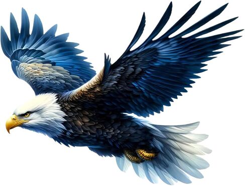 Flying Eagle Vinyl Stickers – Waterproof Removable Car Decal 2-Pack, Bold Eagle Design for Laptop, Vehicle Windows, Bumper, and Outdoor Gear#B104 in Kuwait