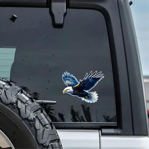 Flying Eagle Vinyl Stickers – Waterproof Removable Car Decal 2-Pack, Bold Eagle Design for Laptop, Vehicle Windows, Bumper, and Outdoor Gear#B104 in Kuwait