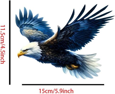 Flying Eagle Vinyl Stickers – Waterproof Removable Car Decal 2-Pack, Bold Eagle Design for Laptop, Vehicle Windows, Bumper, and Outdoor Gear#B104 in Kuwait