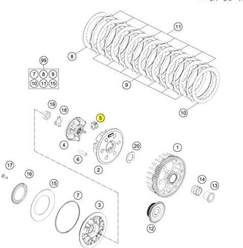 DDS Clutch Dampening Rubber 78132025100-6 Pack in Saudi Arabia