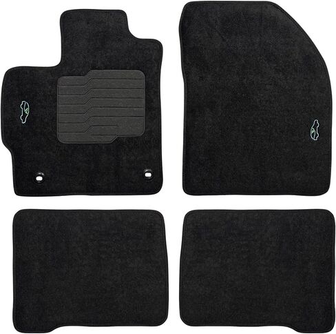 ecoMats Carpet Floor Mats for 2012 to 2015 Toyota Prius with Heel Pad and Safety Locks, Front and Rear, Black in Saudi Arabia