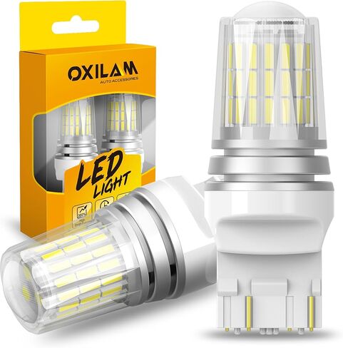 OXILAM 912 921 LED Bulbs for Reverse Lights, 300% Higher Brightness 6000K White Backup Light, Non-polarity Canbus Error Free T15 922 904 Bulbs, 2 Packs in Kuwait