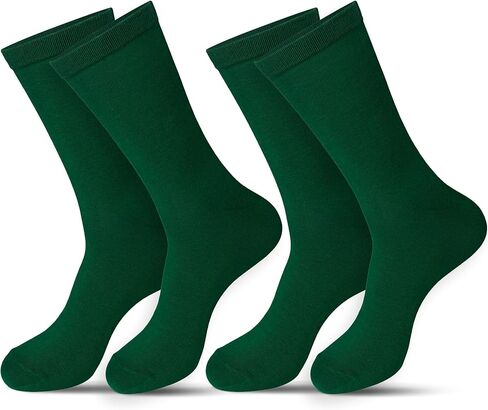 2 Pack Mens Dress Socks Combed Cotton Dress Crew Socks for Men Breathable Business/Casual Men's Socks Size 8-13 in Saudi Arabia