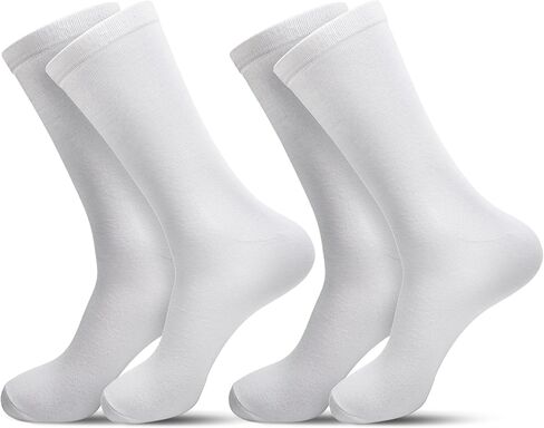 2 Pack Mens Dress Socks Combed Cotton Dress Crew Socks for Men Breathable Business/Casual Men's Socks Size 8-13 in Saudi Arabia