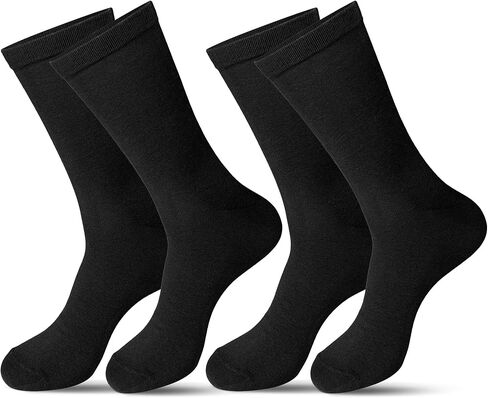 2 Pack Mens Dress Socks Combed Cotton Dress Crew Socks for Men Breathable Business/Casual Men's Socks Size 8-13 in Saudi Arabia
