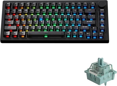 M1W V3 HE Gaming Keyboard Magnetic Switch Rapid Trigger Mechanical Keyboard Bluetooth 2.4GHz Wired Gasket Mount RGB Aluminum Keyboard for Mac/Win (Horizon Blue Creamy Yellow Magnetic Switch) in Saudi Arabia