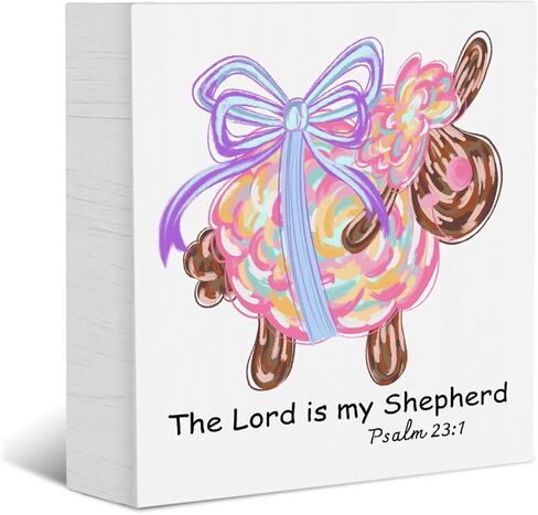 Funny Easter Decorations Bunny Decor Easter Decor Wooden Box Sign Home Farmhouse Office Bedroom Church Decorations Rustic Rabbit Wooden Box Block Plaque for Desk Table Bookshelf Tabletop in Saudi Arabia
