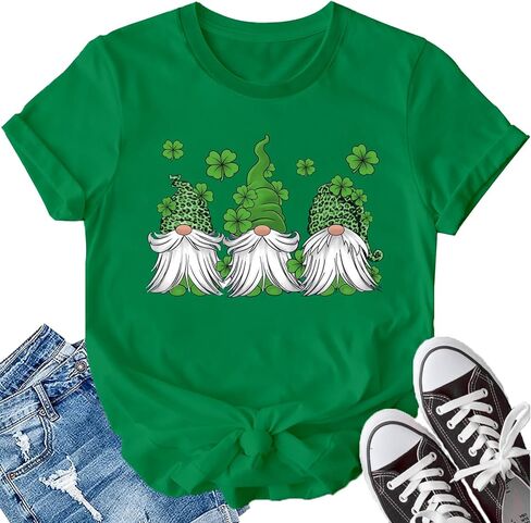 LBP St Patricks Day Shirt for Women Irish Lucky Shamrocks T-Shirt Paddy's Day Tees Saint Patrick's Day Tops in Kuwait