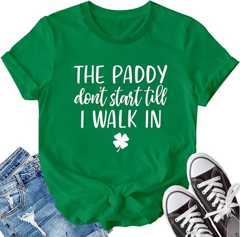 LBP St Patricks Day Shirt for Women Irish Lucky Shamrocks T-Shirt Paddy's Day Tees Saint Patrick's Day Tops in Saudi Arabia