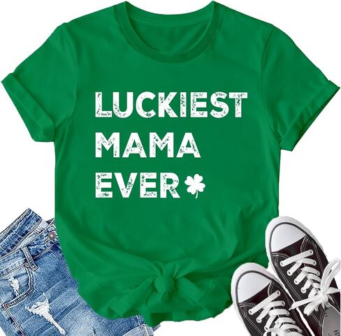 LBP St Patricks Day Shirt for Women Irish Lucky Shamrocks T-Shirt Paddy's Day Tees Saint Patrick's Day Tops in Saudi Arabia
