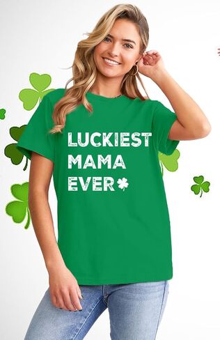 LBP St Patricks Day Shirt for Women Irish Lucky Shamrocks T-Shirt Paddy's Day Tees Saint Patrick's Day Tops in Saudi Arabia