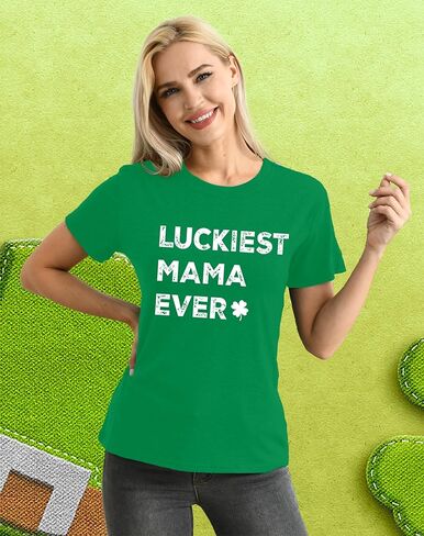 LBP St Patricks Day Shirt for Women Irish Lucky Shamrocks T-Shirt Paddy's Day Tees Saint Patrick's Day Tops in Saudi Arabia