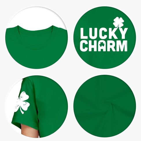 تي شيرت يوم القديس باتريك للسيدات شامروك لاكي تي شيرت Iet's Get Shamrocked تي شيرت in Kuwait