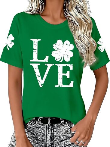 تي شيرت يوم القديس باتريك للسيدات شامروك لاكي تي شيرت Iet's Get Shamrocked تي شيرت in Kuwait