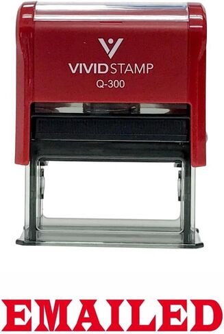 EMAILED Office Self-Inking Office Rubber Stamp (Red) - Large in Saudi Arabia