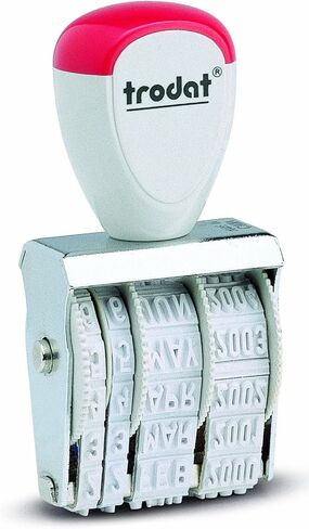 Trodat Large Rectangular Date Stamp, 3/16" x 1 3/16", MMM DD YYYY, 10 Year Band, Rubber in Saudi Arabia