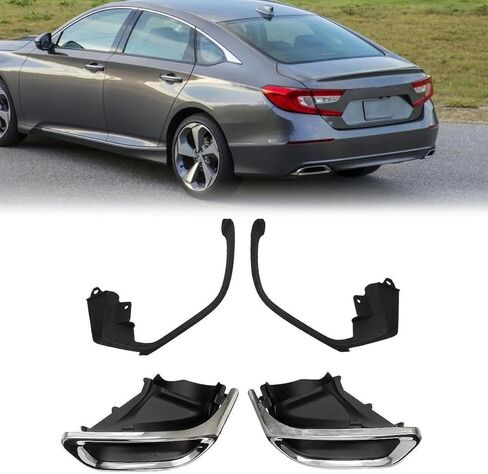 KARPAL Left and Right Exhaust Muffler Tail Pipe Tip with Bracket Fit for 2018-2020 Honda Accord in Saudi Arabia