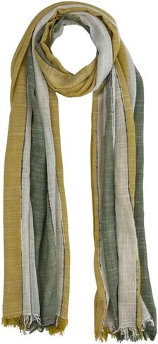 Humble Hilo Loomed Cotton Blend Scarf Shawl Wrap for Women - Lightweight Neck Scarf, Travel Coverup, Formal or a Summer Shawl in Kuwait