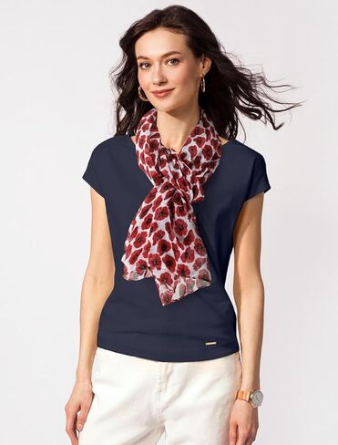 Poppy Flowers Scarves for Woman, Long Lightweight Scarf Shawl Memorial, Remembrance Day Accessory in Saudi Arabia