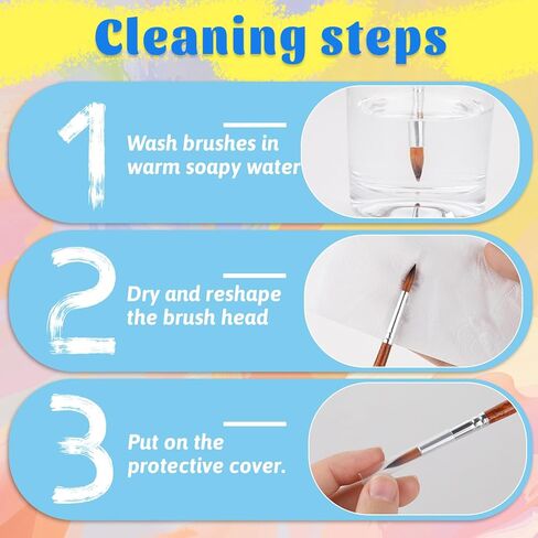 12Pcs Round Paint Brushes for Acrylic Painting Watercolor Brushes Model Paintbrushes Artist Paint Brush for Face Crafts Canvas Body Nail Art Miniature in Saudi Arabia