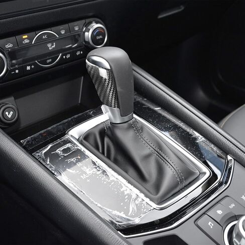 Carbon Fiber Shifter Knob Lower Cover Compatible with Mazda 6 Atenza 3 Axela CX-3 CX-4 CX-5 CX-8 Car Shift Head Shell Insert Decoration Modification Protector (Black) in Saudi Arabia
