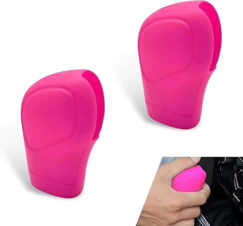 2 PCS Car Gear Shift Cover, Soft Silicone Anti-slip, Open Design, Universal for Most Cars, Trucks, SUVs (Black) in Kuwait