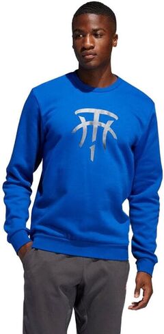 adidas Men's Tracy McGrady Logo Crew Neck Sweatshirt, Black in Saudi Arabia