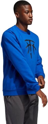 adidas Men's Tracy McGrady Logo Crew Neck Sweatshirt, Black in Saudi Arabia
