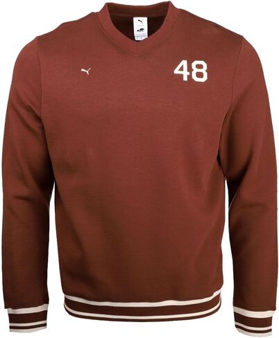 PUMA Mens X The Brooklyn Circus V-Neck Sweatshirt Casual - Brown in Saudi Arabia