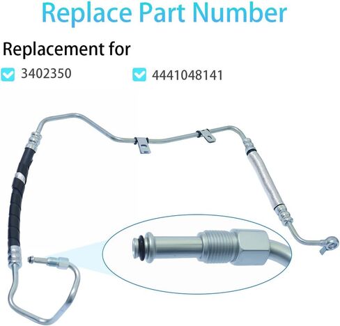 Power Steering Pressure Line Hose Assembly Compatible with Lexus RX330 2004-2005 Toyota Highlander 2004-2007 V6 3.3L Power Steering Pressure Hose Line Replacement for 3402350 4441048141 in Kuwait