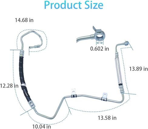 Power Steering Pressure Line Hose Assembly Compatible with Lexus RX330 2004-2005 Toyota Highlander 2004-2007 V6 3.3L Power Steering Pressure Hose Line Replacement for 3402350 4441048141 in Kuwait