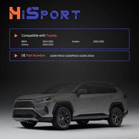 خرطوم تجاوز المبرد HiSport - متوافق مع Toyota RAV4 2019-2025 Camry 2018-2024 Avalon 2020-2022 - بديل لـ 16260-F0010 16260F0010 16260-25010 in Saudi Arabia
