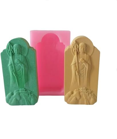 Redxin Buddha 3 Pack Buddha Candle Making Mold Handmade soap DIY Gypsum Cement Resin Drop Glue Making Mold Handicraft Silicone Mold in Saudi Arabia