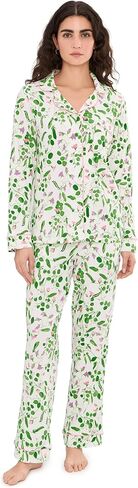 Bedhead PJs, Womens, Long Sleeve Classic Cotton Knit Pajama Set, Paris Je T'Aime, Large in Kuwait